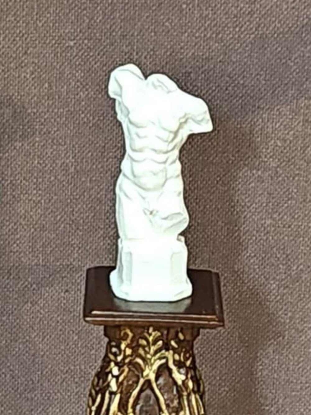 Dollhouse Miniature Reproduction of a Greek Nude Torso 1:12 Scale